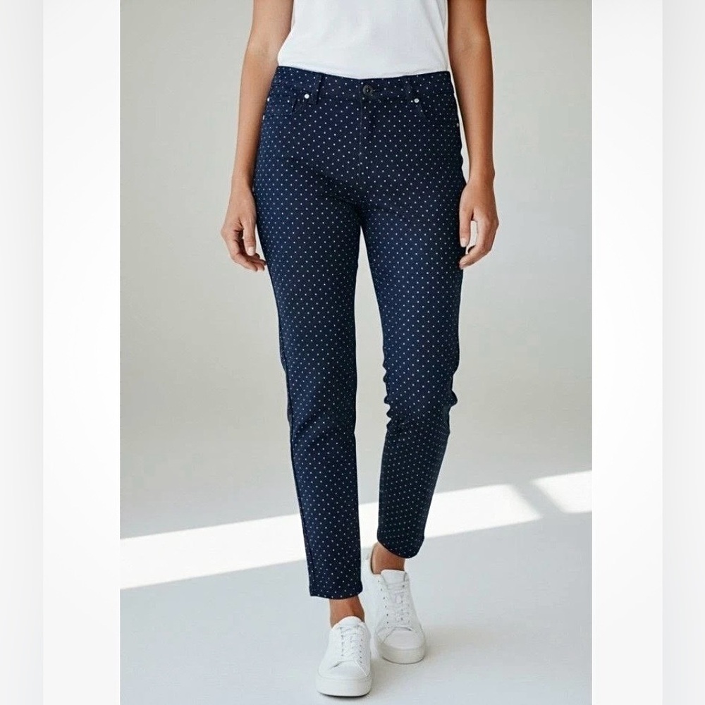 Ralph Lauren navy polka dot jeans Size 10